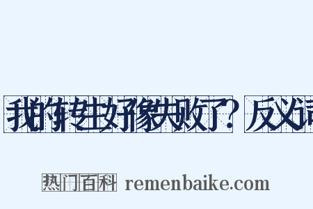 我的转生好像失败了？反义词是什么意思的图片